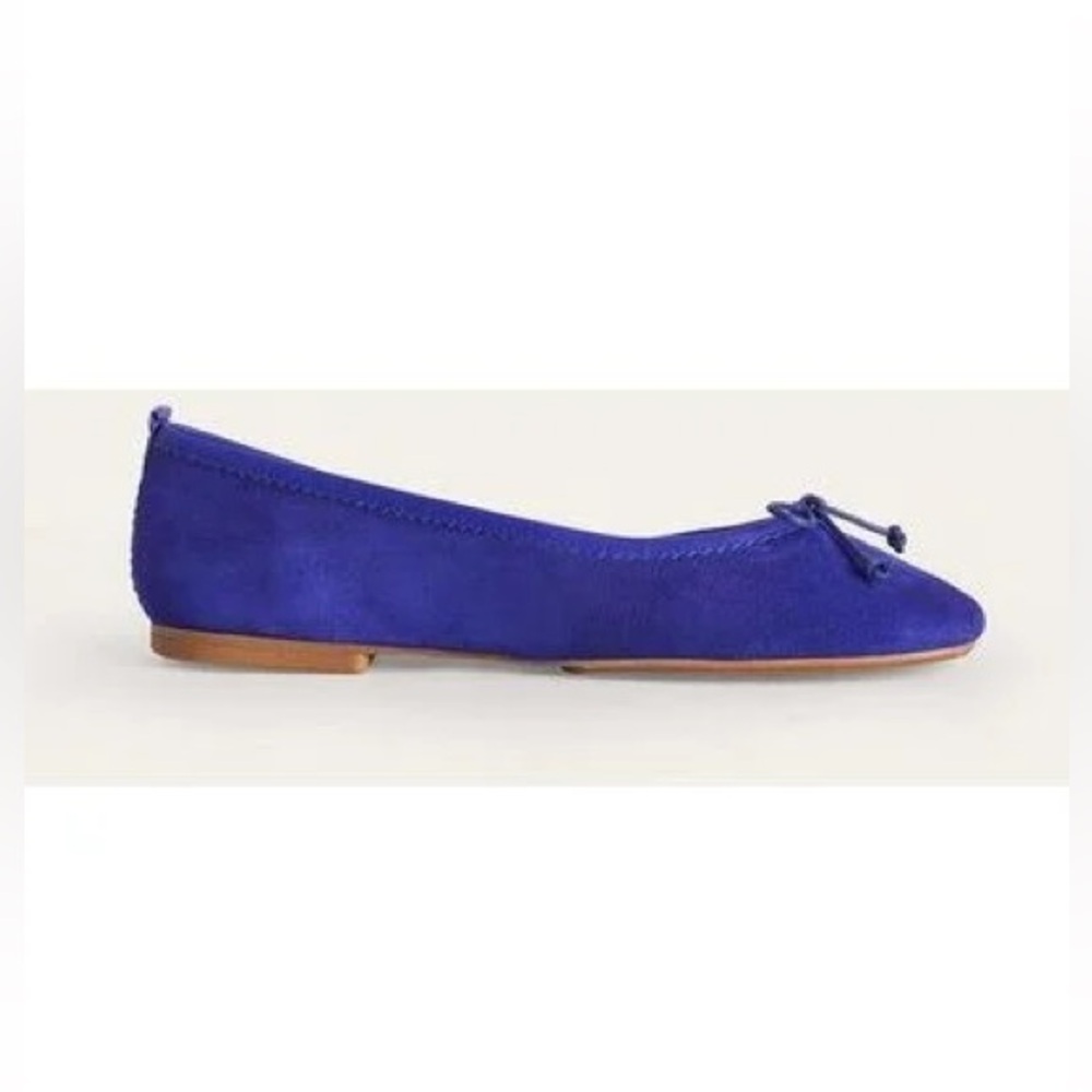 NWT Boden Kitty Lapis Blue Suede Flexible Sole Ballet Flats